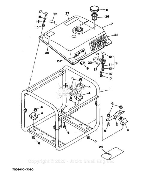 Yamaha EF3800R Parts Diagram For FRAME FUEL TANK