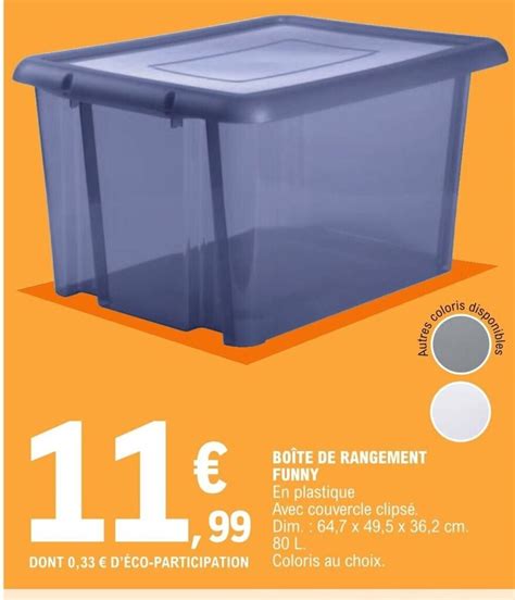 Promo Bo Te De Rangement Funny Chez E Leclerc