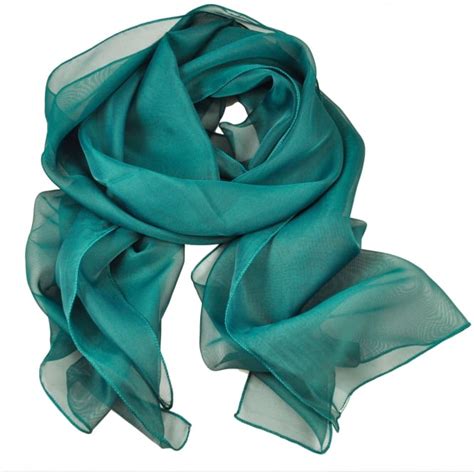 Plain Teal Chiffon Shawl From Ties Planet Uk