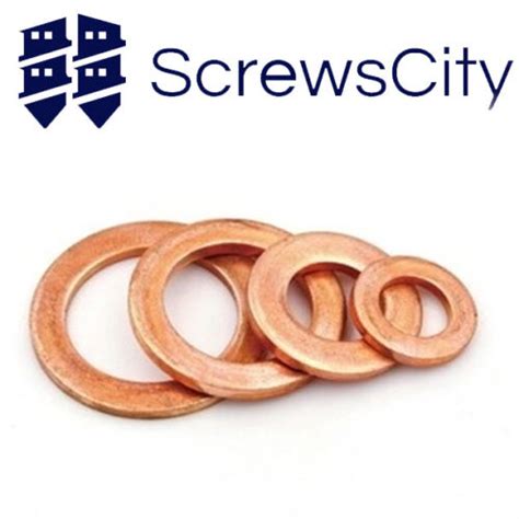 Metric Copper Sealing Washers Flat Gasket Rings Form A Din A All