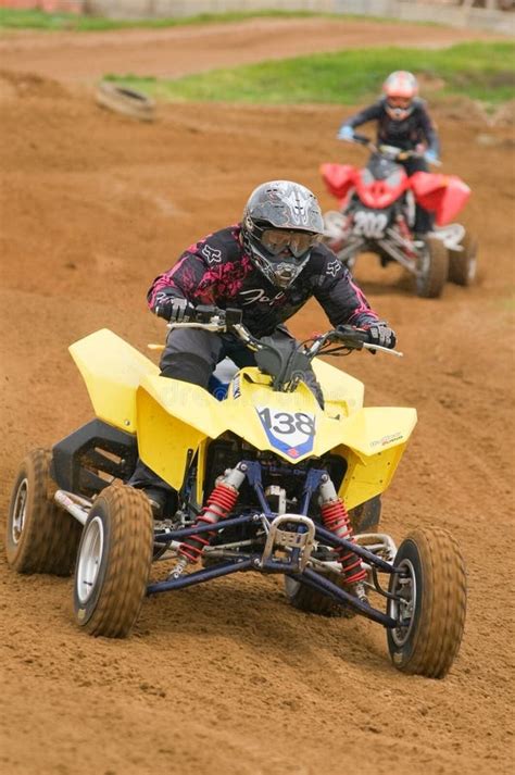 ATV Motocross Rider Over A Jump Editorial Stock Image Image Of