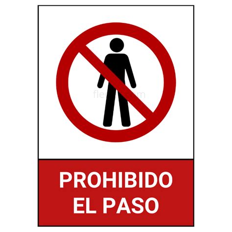 Cartel De Prohibido El Paso Para Imprimir Gratis Fledita