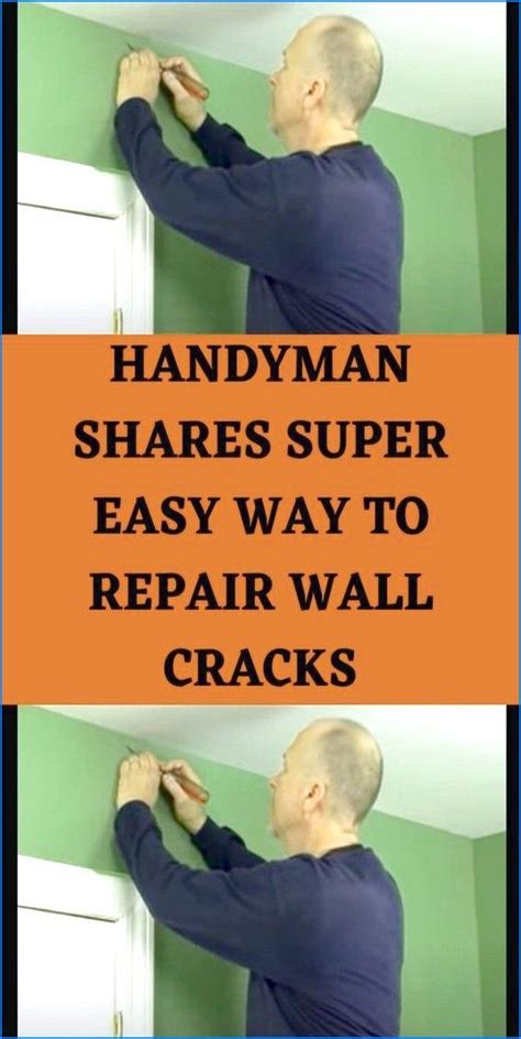 Handyman Shares Super Easy Way To Repair Wall Cracks Sheetrock Repair Drywall Repair Home