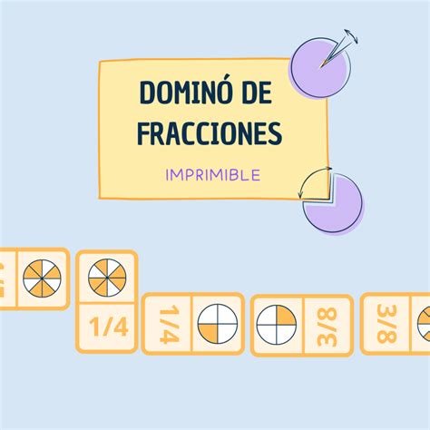 Dominó De Fracciones Expertos En Educación Blog De Educación Docente