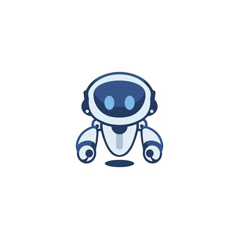 Niedliche Roboter Logo Vektor Design Vorlage Premium Vektor