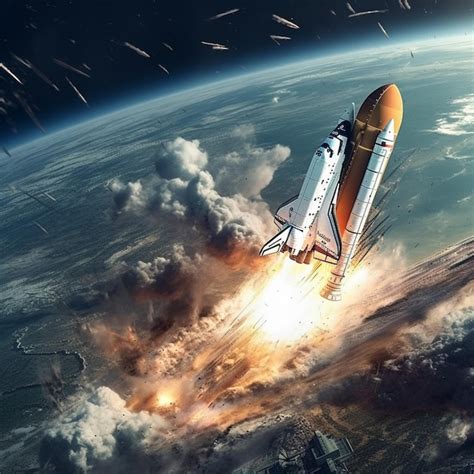 Premium Ai Image A Space Shuttle Taking Off On A Mission