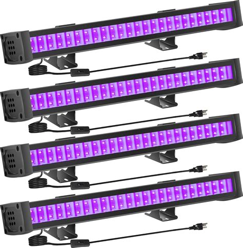 YANYCN 3 Pack 100W LED Black Lights Blacklight Flood Light With Plug