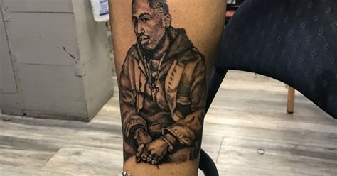 Tupac Shakur Memorial Portrait Tattoo in Black & Grey By Choze - Iron ...