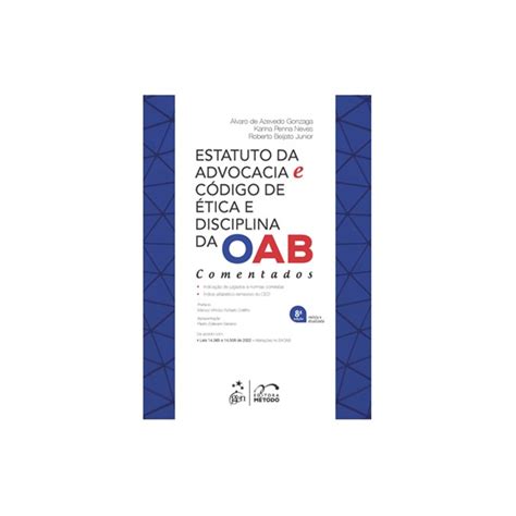 Livro Estatuto Da Advocacia E Codigo De Etica E Disciplina Da Oab