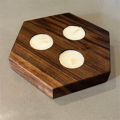 Hexagon Tea Light Holder Etsy