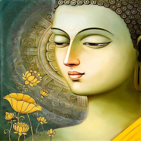 Gloss Colourful Frameless Wall Painting For Home Vintage Gautam Buddha