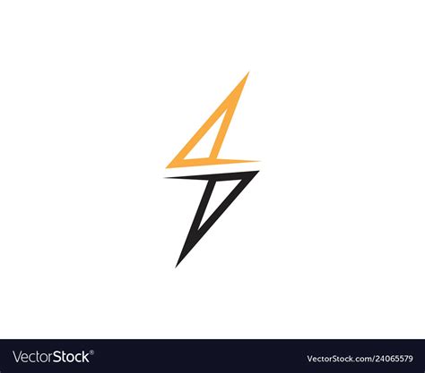 Flash thunderbolt logo template Royalty Free Vector Image