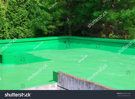 Painted Roof Waterproofing Work Stock Photo 489344188 | Shutterstock