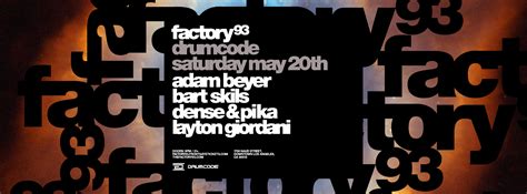 Factory 93 Adam Beyer Presents Drumcode