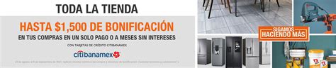 En Home Depot hasta 1 500 de bonificación pagando con tarjetas Citi