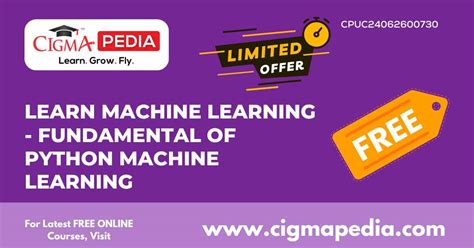 Learn Machine Learning Fundamental Of Python Machine Learning Free