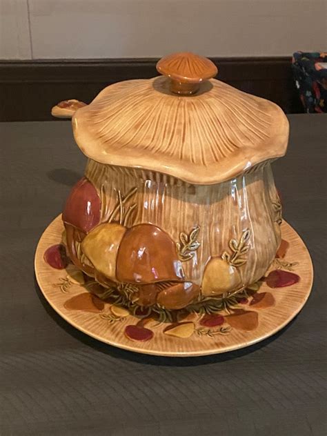 Vintage Arnels Mushroom Soup Tureen Etsy