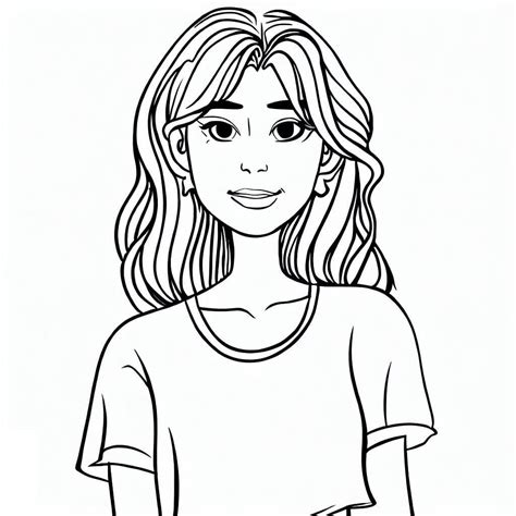 Coloriage Dessin De Fille Ado Télécharger Et Imprimer Gratuit Sur