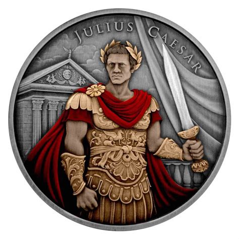 Julius Caesar Legendary Warriors Uncja Srebra Antique Color Sklep