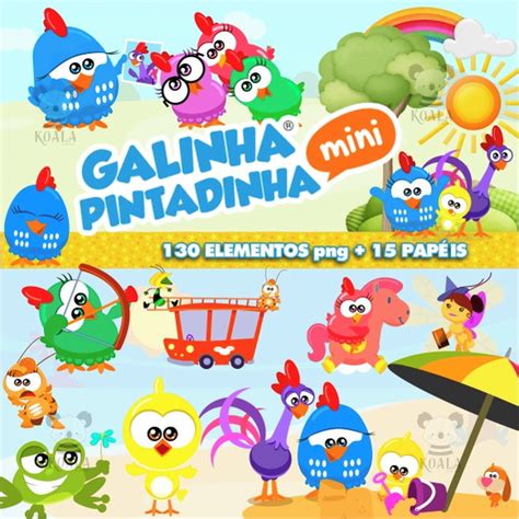 Kit Digital Galinha Pintadinha Mini Elo7 Produtos Especiais