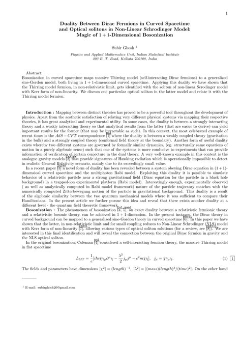 Pdf Duality Between Dirac Fermions In Curved Spacetime And Optical