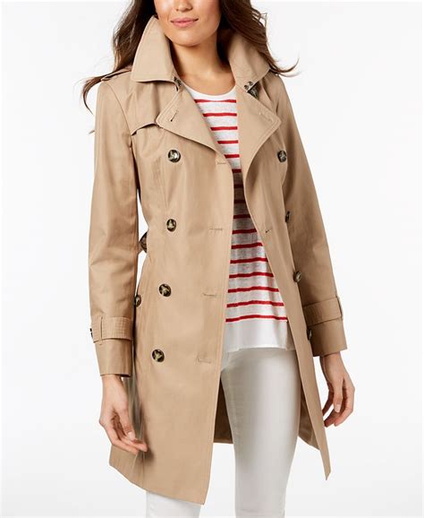 London Fog Hooded Double Breasted Trench Coat And Reviews Coats Women Macys