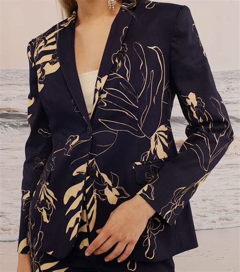 BLAZER CLÁSICO FLOR DE MAR NAVY ATELIER CRUMP Casa Precis