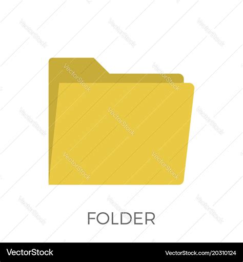 Ordner Icon Lizenzfreies Vektorbild Vectorstock