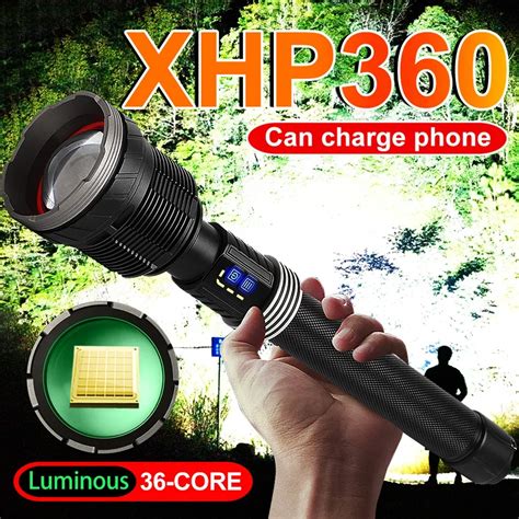 Mah Super Bright Flashlight Xhp Led Torch Lantern Stepless