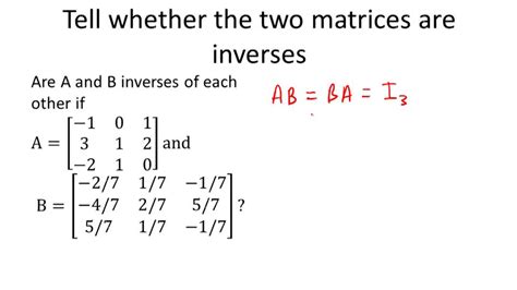 Finding and Using the Inverse of a Matrix - Example 1 ( Video ...