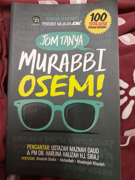 Jom Tanya Murabbi Osem Majalah Jom 100 Solusi Kisah Benar Hobbies