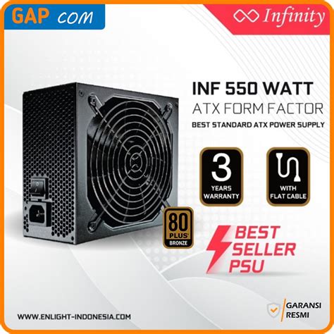 Jual Psu 550w Infinity Striker Power 550 Watt 80 Bronze Pure Power