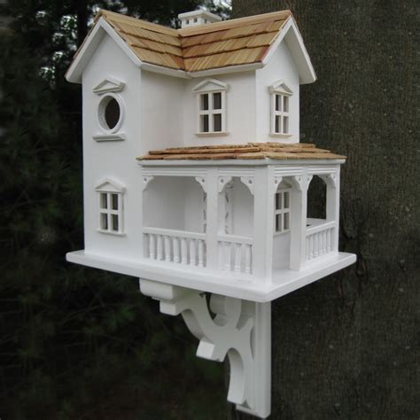 Shop Home Bazaar 7-in W x 12-in H x 9.5-in D White Bird House at Lowes.com