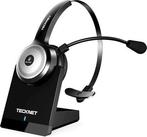 Tecknet Bluetooth 5 0 Wireless Headset With Ai Noise Cancelling Microphone And