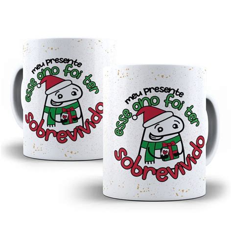 Caneca Natal Meme Flork Meu Presente Esse Ano 325ml No Elo7