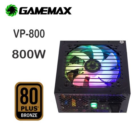 GAMER VISION E I R L Fuente De Poder Gamemax Vp 800 800w 80 Plus