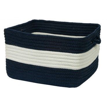 Rope Walk Navy Blue And White Basket Utility Baskets Storage Baskets