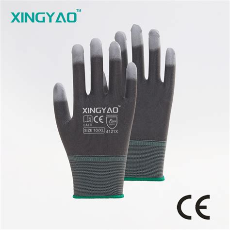 13 Gauge Seamless Cleanroom Top Fit Pu Fingertips Coated Carbon Fiber