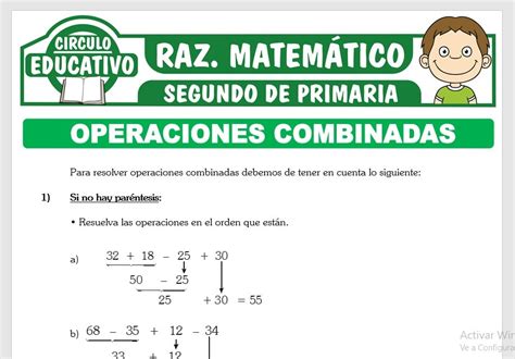 Ejercicios De Operaciones Combinadas Para Ninos De Segundo Grado De Images