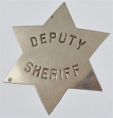 Collection Of 6 Antique Deputy Sheriff Badges