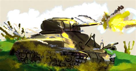 戦車 M4 Sherman Tank Ibdinosaurのイラスト Pixiv