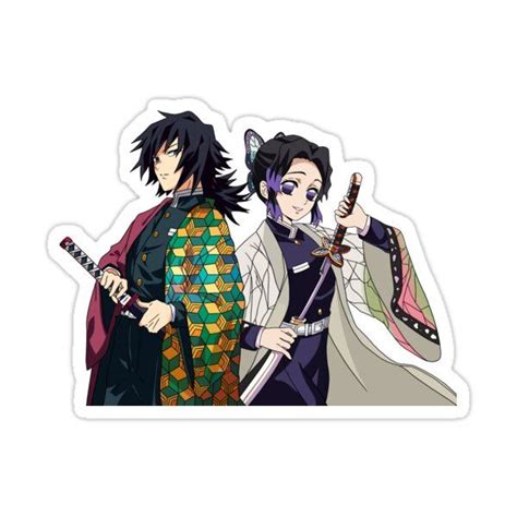 Tomioka Giyuu And Shinobu Kouchou Sticker By Taesteax In 2021 Anime