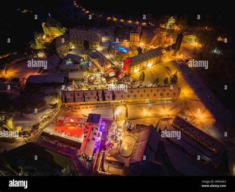 Christmas Market At Koenigstein Fortress In Saxon Switzerland Stock