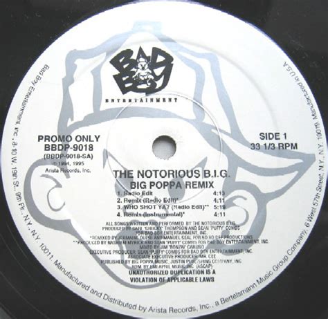 The Notorious B.I.G.* - Big Poppa (Remix) (1995, Vinyl) | Discogs