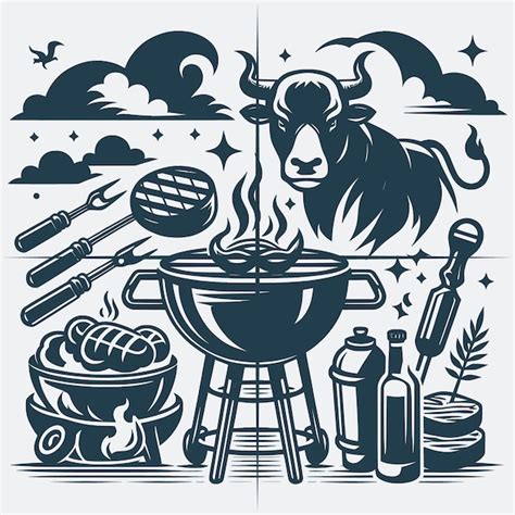 Premium Vector BBQ Svg Vector Silhouette Bundle File