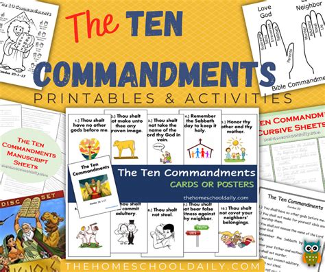 The Ten Commandments for Kids - The Homeschool Daily