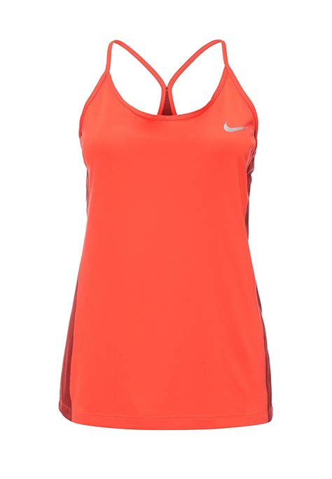 Майка спортивная Nike W NK DRY MILER TANK цвет оранжевый