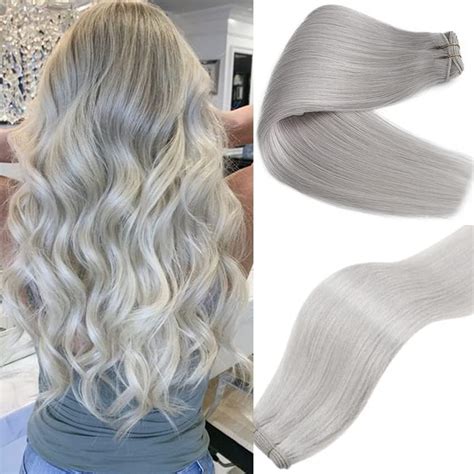 Amazon Smartinnov Silver Sew In Hair Extensions Human 100G 20Inch