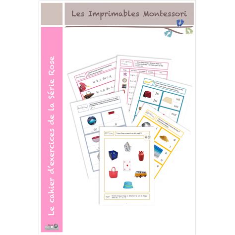 Série Rose Montessori Le Kit De Lecture Script