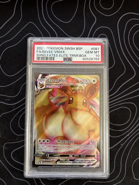 Mavin Pokemon Shining Fates Eevee Vmax Swsh Psa Gem Mint